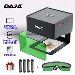 DAJA LASER ENGRAVER CNC DIY DJ6 Máquina de grabado con láser 3000MW Mini Mark Impresora Madera de madera Plástico 240423