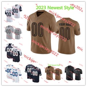 Dak Prescott DeMarcus Lawrence 2023 voetbalshirt op maat gemaakte herenjongeren Leighton Vander Esch Michael Gallup Tony Pollard Trevon Diggs Ceedee Lamb Jerseys