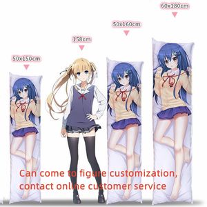 Dakimakura anime kussensloop Genhin Impact Nilou dubbelzijdige print van levensgroot lichaam kussensloopcadeaus kunnen worden aangepast