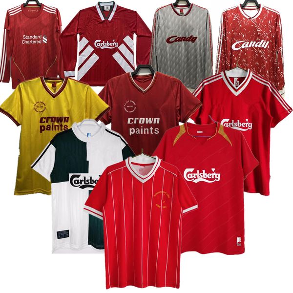 DALGLISH Camisetas de fútbol retro Gerrard 05 Smicer Alonso 93 95 96 97 98 FOWLER TORRES 82 89 91 Maillot 85 86 Kuyt Keane 06 07 08 09 SUAREZ Mangas largas