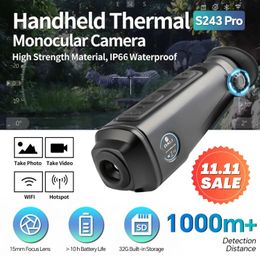 DALI Warmtebeeldcamera Monoculaire S243 Pro WiFi Rode Laser Dot Draadkruis Gericht Jacht Observatie Infrarood Warmtebeeldcamera 240126