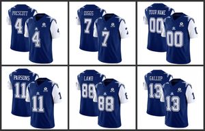 Dallas''Cowboys''Heren 4 Dak Prescott 90 DeMarcus Lawrence 11 Micah Parsons 88 CeeDee Lamb Dames Jeugd Custom Navy 2023 F.U.S.E.Met 1960 Patch Vapor Limited-shirt