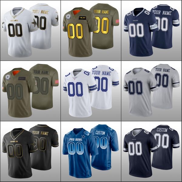 Dallas''Cowboys''Men Camiseta de fútbol juvenil personalizada para mujeres