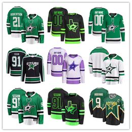 Dallas Custom Stars Hockey Jerseys 14 Jamie Benn 21 Jason Robertson 91 Tyler Seguin 29 Jake Oettinger 53 Wyatt Johnston 4 Miro Heiskanen 24 ROOPE HINTZ 16 Joe Pavelski