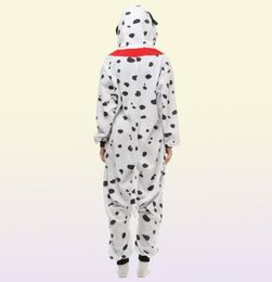 Dalmatian Dog Women039s and Men039s Animal Kigurumi Polar Fleece Costume pour Halloween Carnival New Year Party Drop 5950625