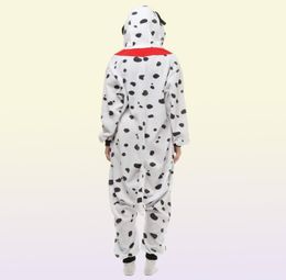 Dalmatian Dog Women039s and Men039s Animal Kigurumi Polar Fleece Costume pour Halloween Carnival New Year Party Drop 1014237