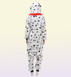 Dalmatian Dog Women039S y Men039s Animal Kigurumi Polar Fleece disfraz para Halloween Carnival Año Nuevo Bienvenido Drop 4132052