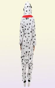 Dalmatische hond dames039s en Men039S Animal Kigurumi Polar Fleece kostuum voor Halloween Carnival Nieuwjaar Party Welcome DROP 8914385