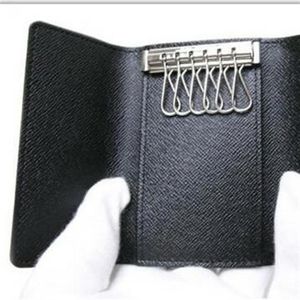 Damier Key Hold Cuir en cuir de grande capacité, portefeuilles de chaîne féminine masculin, a marqué le cuir authentique de bonne qualité 6 clés Wall184w