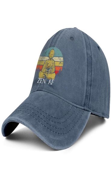 Putain de droite zen Af Unisexe Denim Cap de baseball ajusté des chapeaux d'équipe cool af Essence spirituelle Camouflage marbre blanc flash or gay5227772