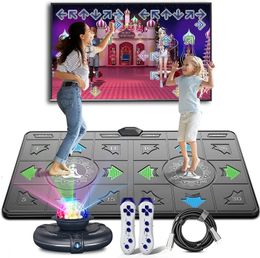 Juego de alfombra de baile para TV/PC, doble familia, deportes, juego de detección de movimiento, antideslizante, música, Fitness, alfombra, regalo de cumpleaños para niños/adultos 240226