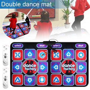 Tapis de danse Double tapis de danse utilisateur filaire jeu de musique antidérapant avec 2 télécommande multifonction pour PC TV 231124