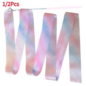 Danslint 12st 2M4M Kunstgymnastiek Ballet Danslint met Twirling Stick Kid Knipperend Glitter Sport Prestatie Strip Show Prop 231113