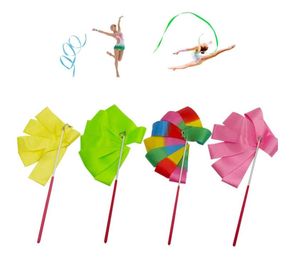 Ruban de danse Streamer Sports Toys 6.5FT Long Rhythm Ribbons Wand Twirling Artistique Gymnastique Party Favors