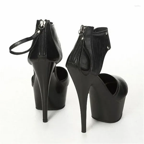 Zapatos de baile 15 cm Color fácil Poco profundo Comercio exterior sexy para vender Barra de club nocturno de mujer de gran tamaño Ultra alto