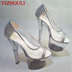 Chaussures de danse 15cm Pumps d'été Silver / Gol