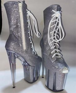 Dansschoenen 17 cm Banket Modekleding Naaldhakken Pailletten Materiaal 7 inch en paaldansen Voor modellen