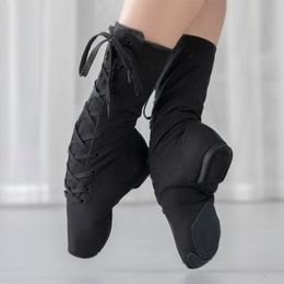 Dansschoenen 1Pair/Lot Men Women Sports Dancing Sneakers Jazz Dance Shoes Canvas Dance Boots Women Dancing Short Boots Girls/Boys Dance Shoes 230518