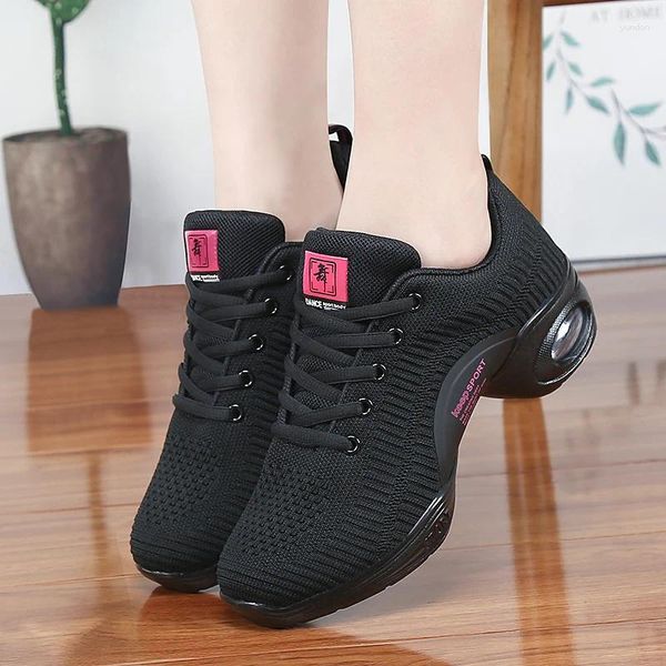 Dance Shoes 2024 para niñas Sports Soft Sobre Breath Women Practice Modern Jazz Sneakers Regalo gratis