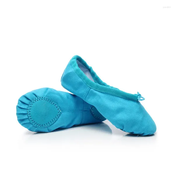 Zapatos de baile 2024 Los niños de ballet de lienzo de alto grado usan una suave práctica de suela exterior bailando para niños