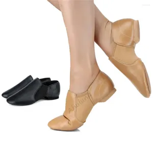 Zapatos de baile 2024 Jazz Slip On zapatillas de deporte bailando para damas negro Tan adultos niñas mujeres modernas DS036