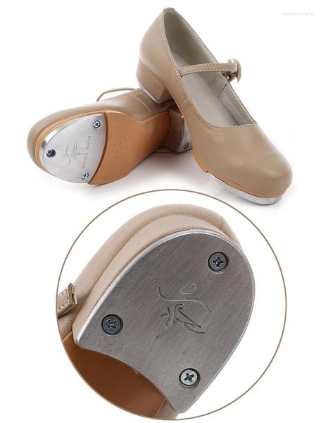 Chaussures de danse 2024 T Tap en forme pour les filles Low Talon Patent Leather Black Jazz étape Clogging Enfants Taille 23-42