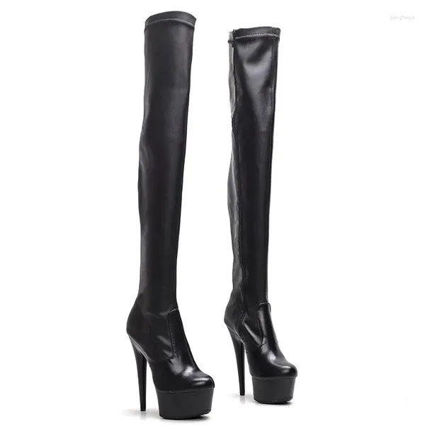 Dance Shoes Auman Ale 15cm/6 pulgadas PU Upper Sexy Exotic High Heel Platform Farty Mujeres sobre la rodilla Pole 036