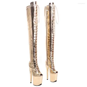 Chaussures de danse Auman Ale 20cm / 8inches Pu Upper Sexy Sexy Exotic High Heel Platage Party Femmes Boots Pole 032