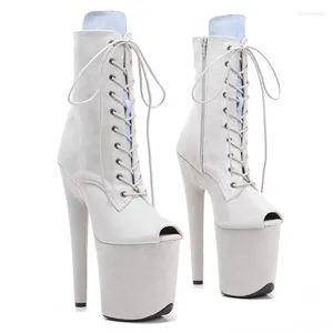 Chaussures de danse Auman Ale 20CM/8 pouces, tige en daim, Sexy, exotique, talon haut, plateforme, bottes de fête pour femmes, pôle 109