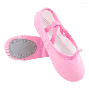 Dansschoenen ballet canvas voor meisjes slippers gesplitst enige gymnastiek yoga dansende kinderen ballerina