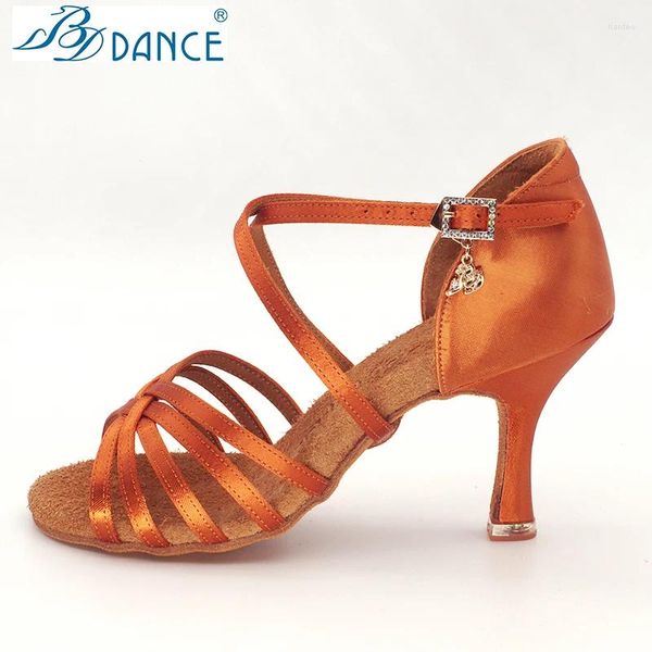 Zapatos de baile bddance latín auténtico dama para adultos tacón alto fondo suave sandalias de práctica nacional de práctica bayoneta de diamantes 216