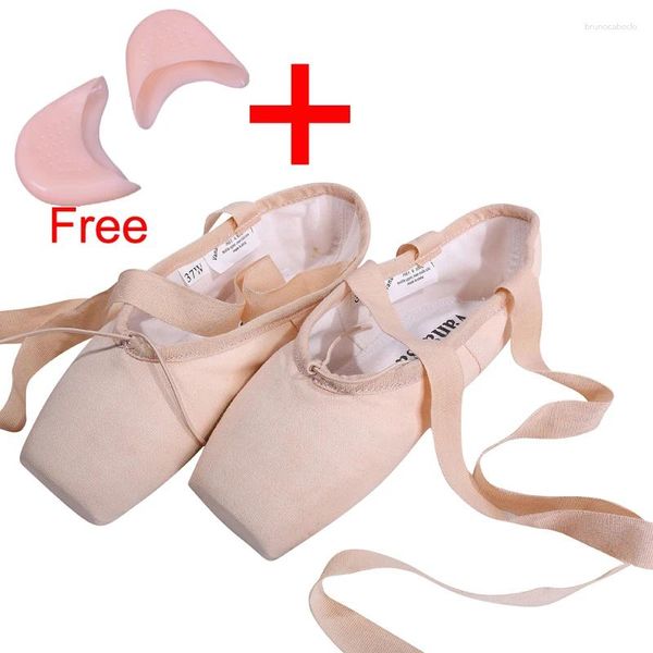 Dance Shoes Canvas Ballet Pointe with Gel Toe Pad Girls's Pink Pink Professional 31-40W