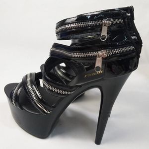 Chaussures de danse classiques gladiateur, plates-formes Sexy pour femmes, bout ouvert, talon haut de 15cm, sans orteils, Stiletto