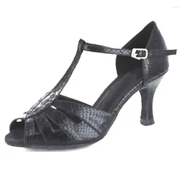 Dansschoenen Aangepaste hak Dames Salsa Latin Sandalen Open teen Socials Avonddansfeest Ballroomschoen