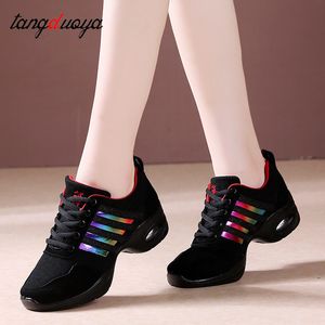 Dansschoenen dans sneakers voor vrouw jazzschoenen mesh moderne buitenzool dance sneakers ademende lichtgewicht dansende fitnessschoenen voor vrouwen 230518