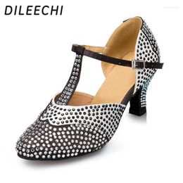 Chaussures de danse Dileechi Latin Dancing Square avec un fond doux
