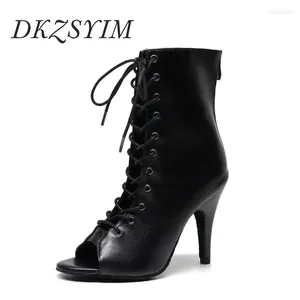 Chaussures de danse dkzsyim bottes féminines talons aiguilles pour femmes latin talons hauts minces dames dames spring / automne / automne