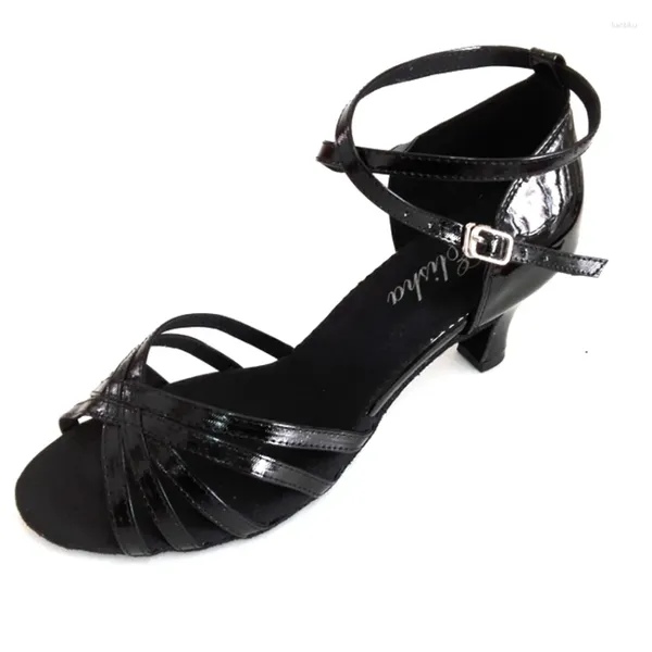 Chaussures de danse Elisha Femme à talon personnalisé Salsa Latin Open Toe Ballroom Party Black Evening Socials Dancing Shoe