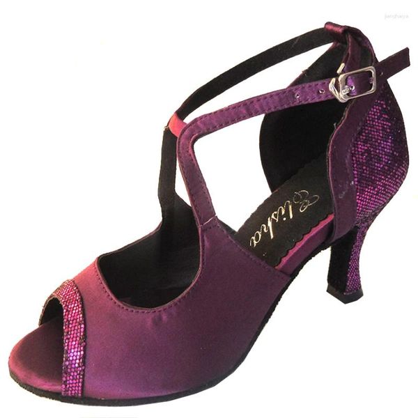 Chaussures de danse Elisha Shoe personnalisée talon Femmes Salsa Latin Open Toe Ballroom Party Sandale plus de couleurs