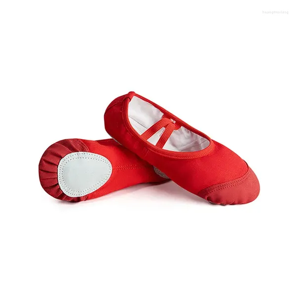 Chaussures de danse pour les enfants Pas besoin de lier les lacets de chaussures à semelle mous chinois formation de ballet féminin adulte