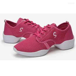 Chaussures de danse pour femmes Sneakers Sports Feuille de semelle extérieure douce Pratique Jazz moderne