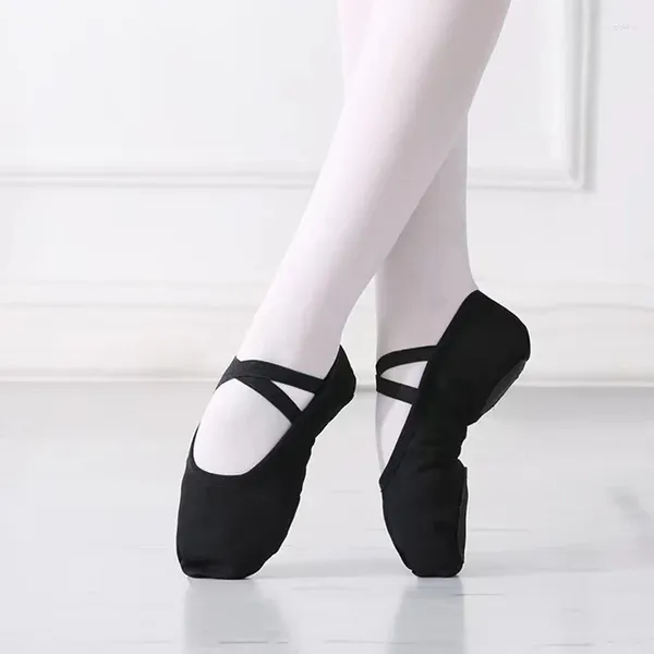 Chaussures de danse filles pantoufles de toile de ballet pour les femmes enfants