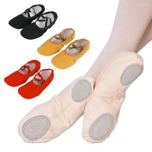 Chaussures de danse Filles Ballet Toile Soft Sole Plemages Enfants Pratique Ballerine Femme