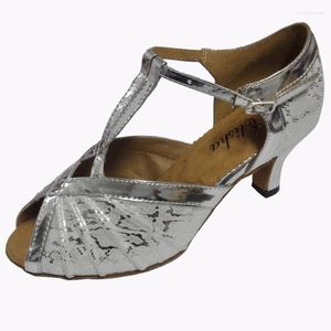 Chaussures de danse Fille Talon Personnalisé Sangle T-Bar Femme Bout Ouvert Salsa Latine Salle de Bal Soirée Mariage Blanc