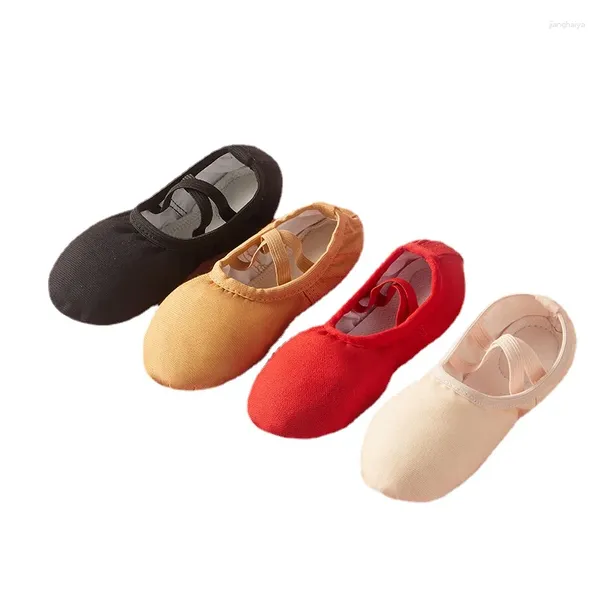 Chaussures de danse filles enfants pointes élastiques plates plates têtes zapatos de punta ballet pantoufles