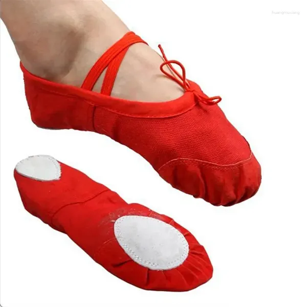 Chaussures de danse filles semelle souple Ballet pour enfants adultes femmes toile respirante pratique Gym Yoga