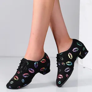 Chaussures de danse Sneakers à talons hauts pour femmes salle de bal lestin enfants adultes près de 3 / 5cm
