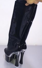 Chaussures de danse de haute qualité, talons à tête ronde et racine carrée de 18 Cm, modèle personnalisable, cheville de Performance sur scène