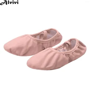 Dansschoenen Kids Girl Ballet Cross Elastic Band Solid Color Split Sole Slippers voor Ballerina Dancing Training Performance