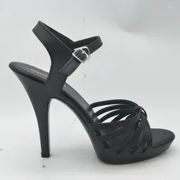 Zapatos de baile Laijianjinxia 13cm/5 pulgadas PU Moda superior Sexy Exotic High Heel Platform Party Women Sandals Pole N023